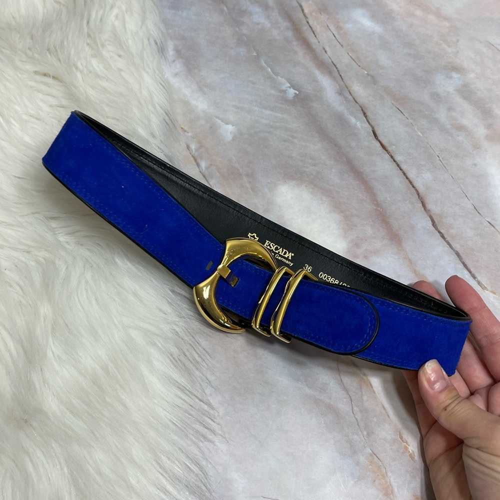 ESCADA Blue Belt Size 36